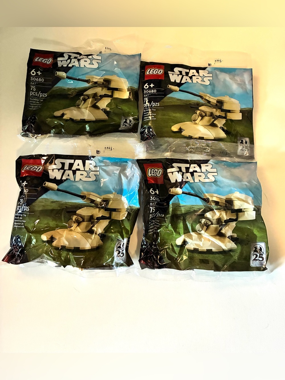 (4) LEGO Star Wars AAT Packs-New